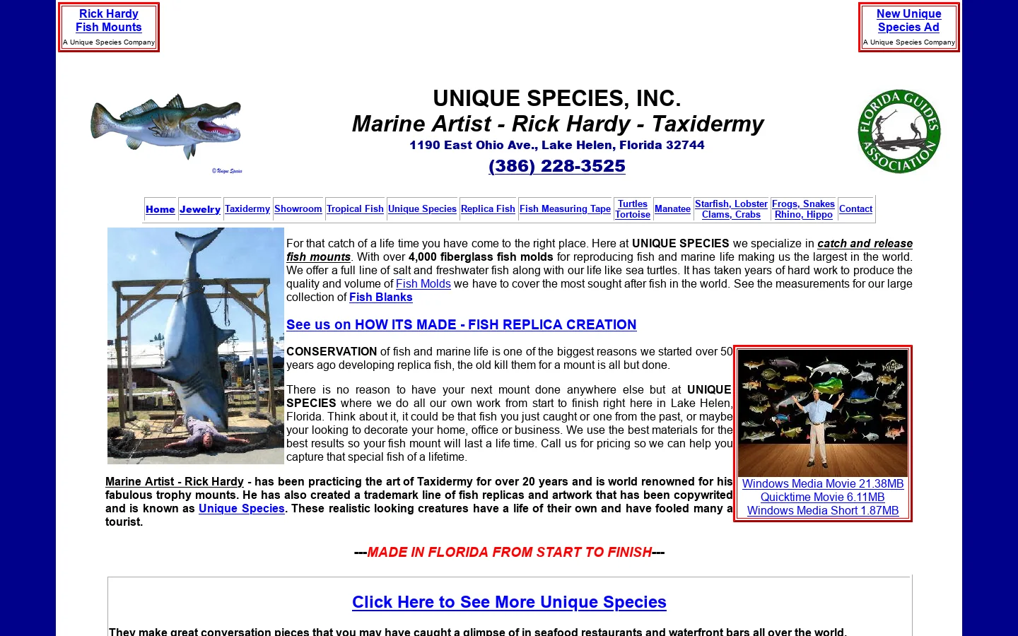 Florida Fish Mounts Catch and Release Fish Mounts 首页截图