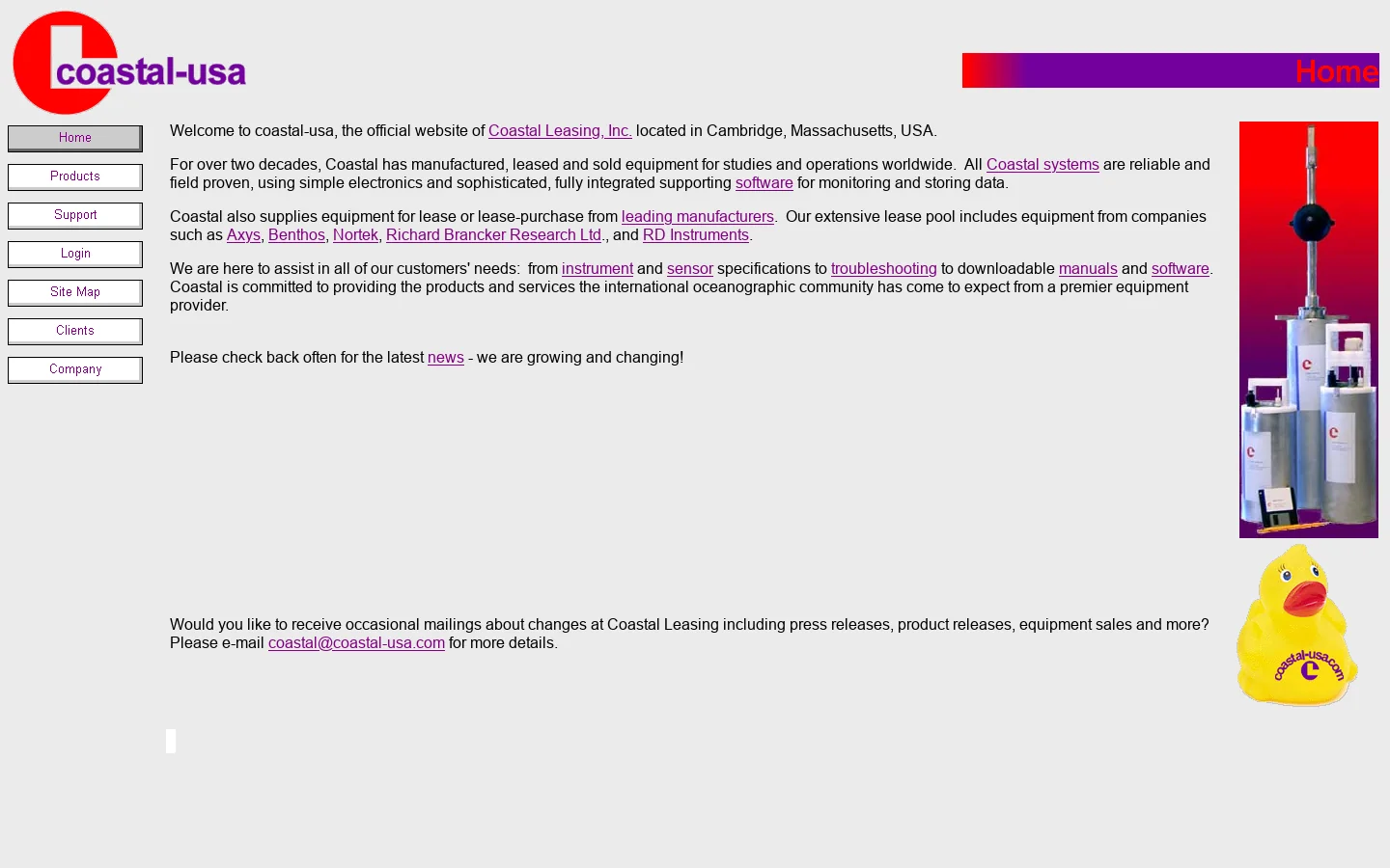 Coastal Leasing, Inc. 首页截图