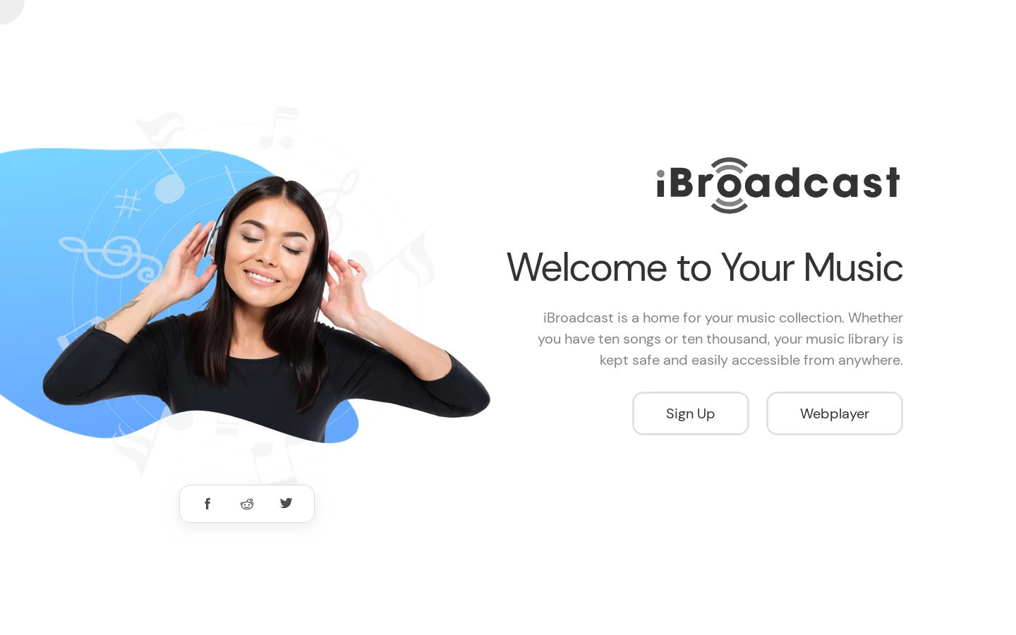 iBroadcast 首页截图