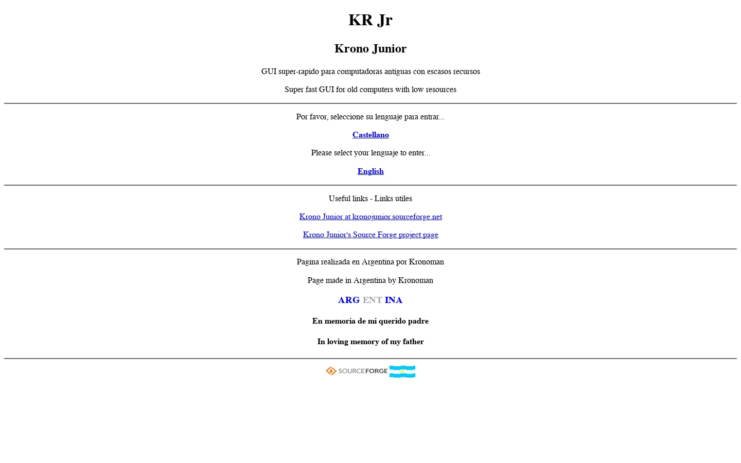 Krono Junior 首页截图