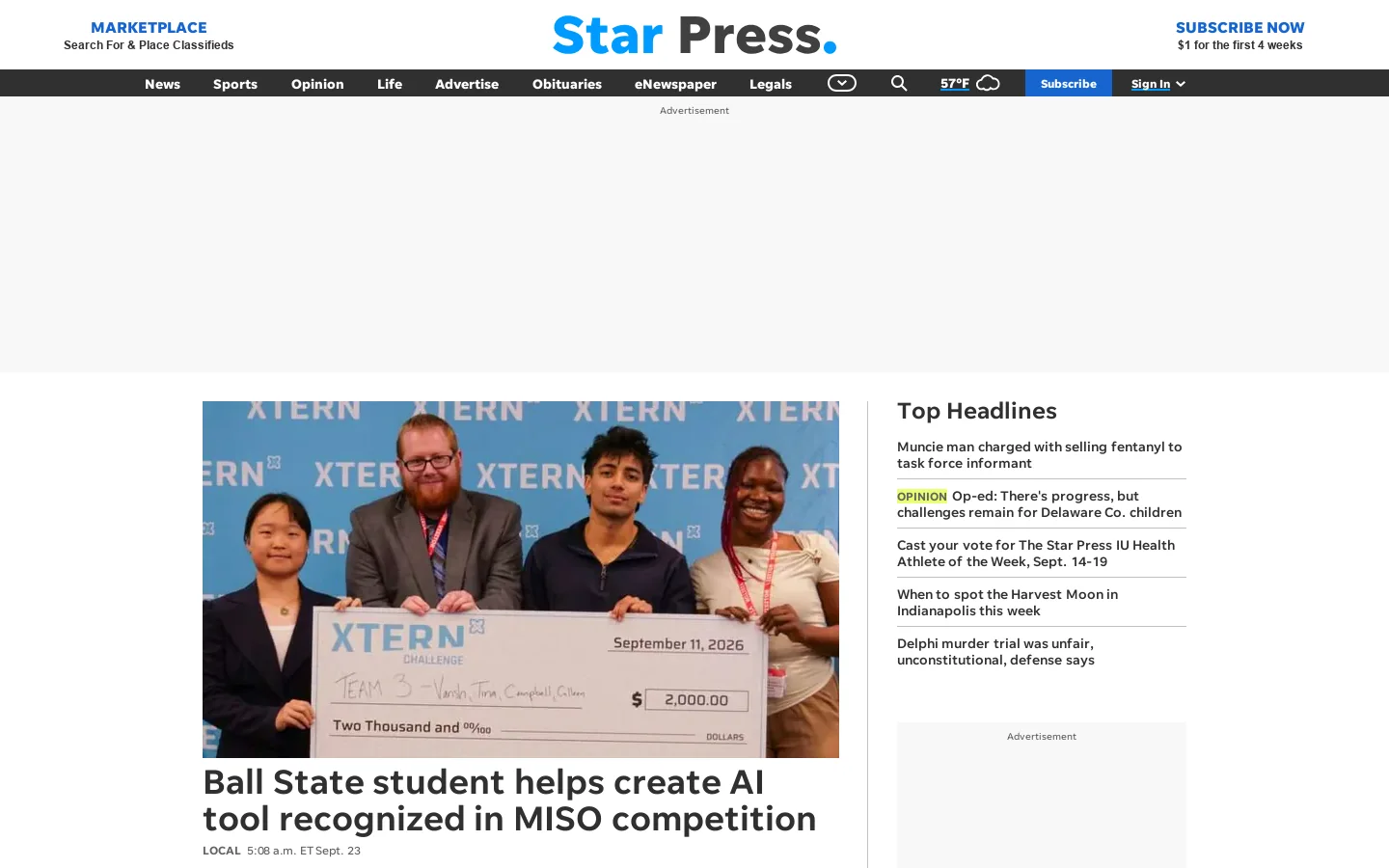 thestarpress.com 首页截图