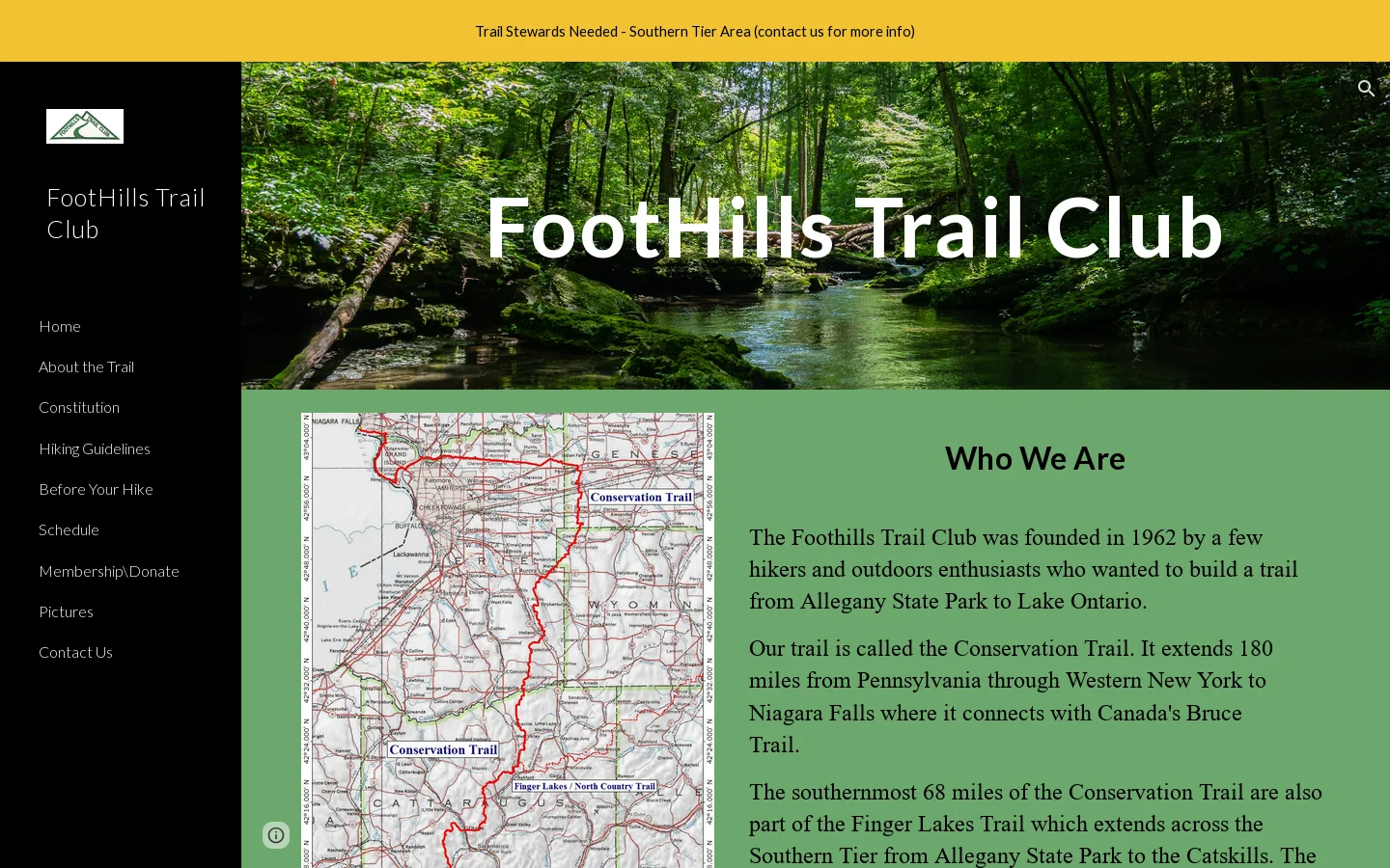 FootHills Trail Club 首页截图
