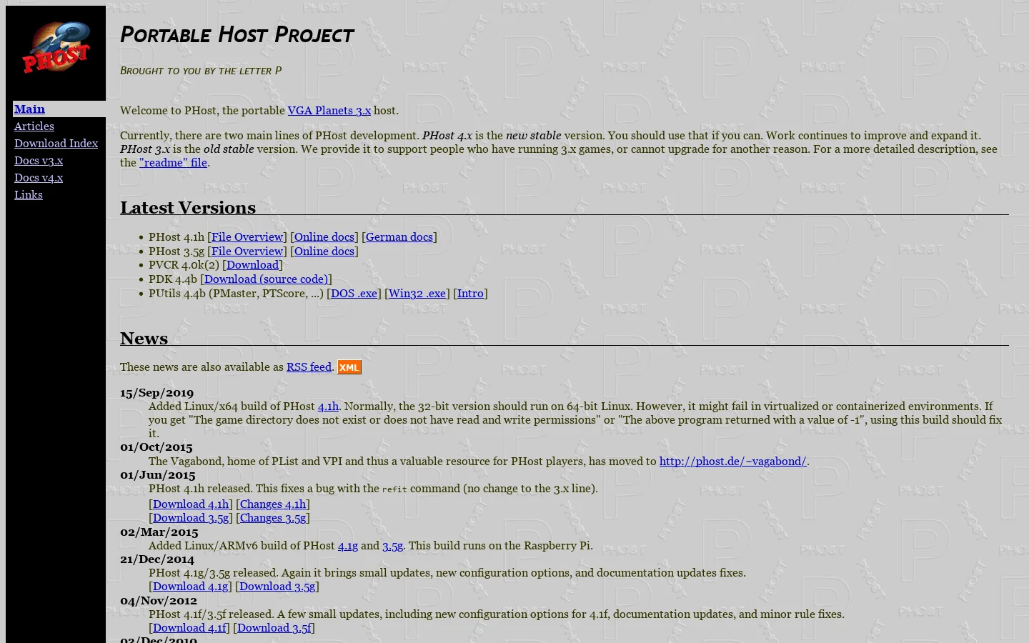 Portable Host Project 首页截图