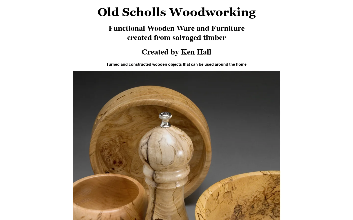 Old Scholls Woodworking 首页截图