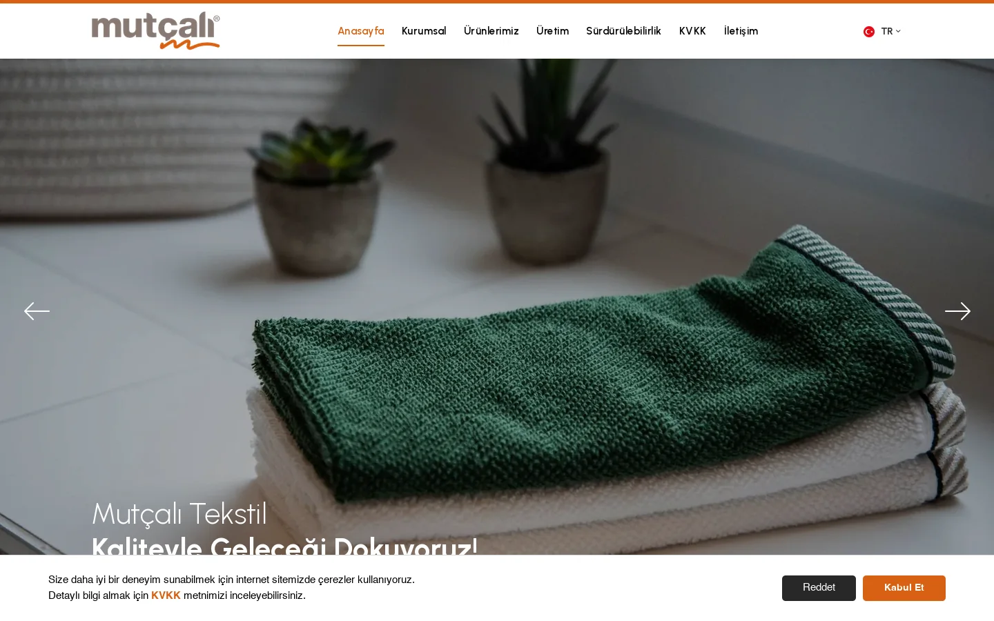 Mutçalı Tekstil 首页截图
