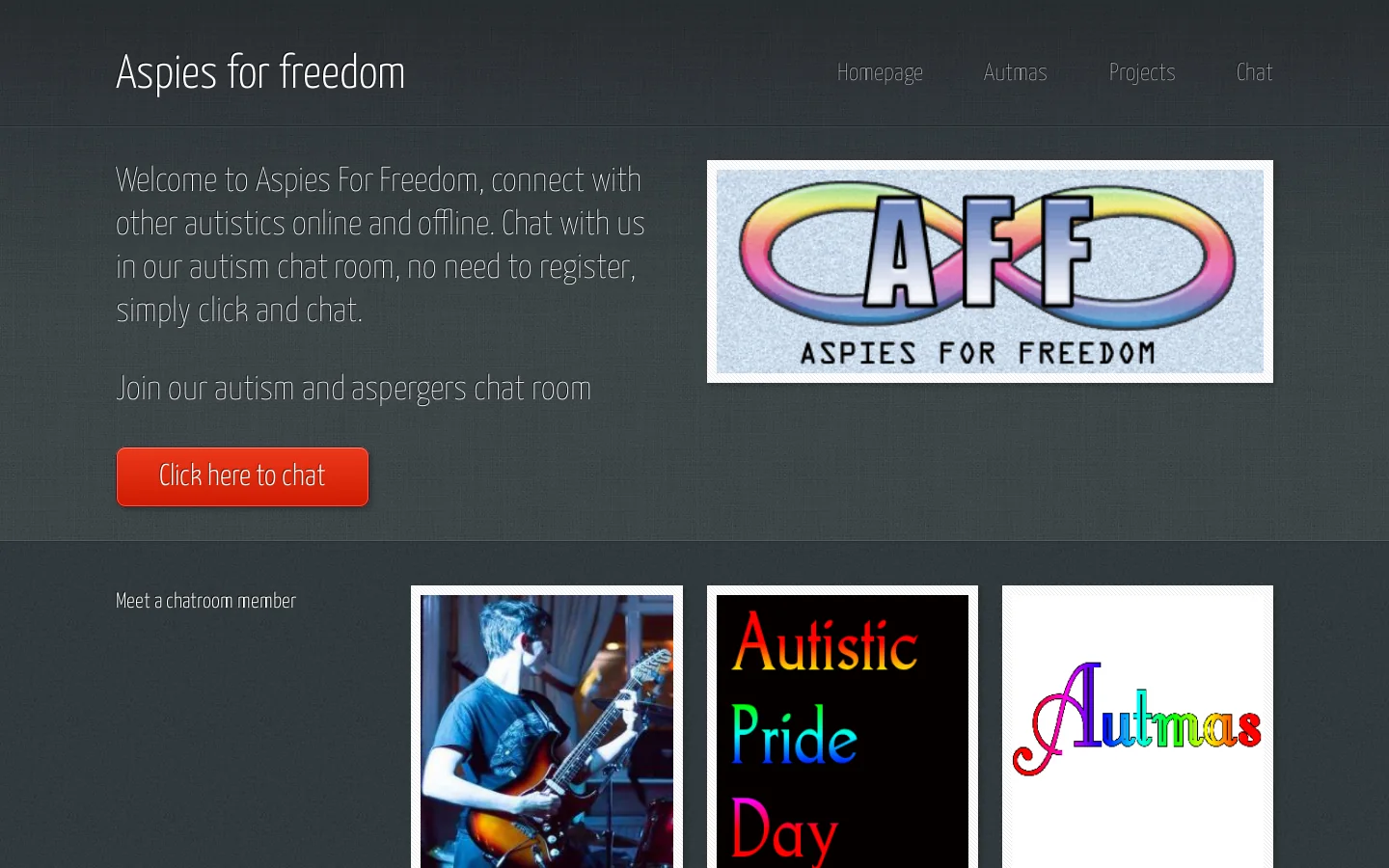 Aspies for freedom 首页截图