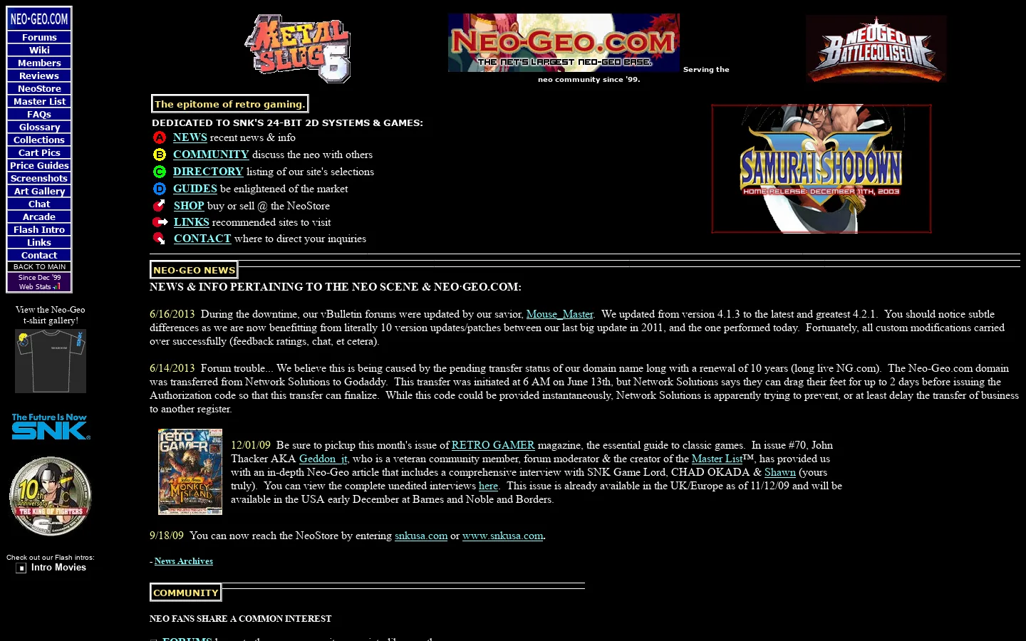 Neo-Geo.com 首页截图