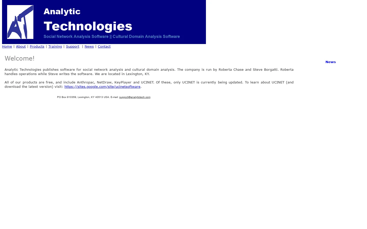Analytic Technologies 首页截图