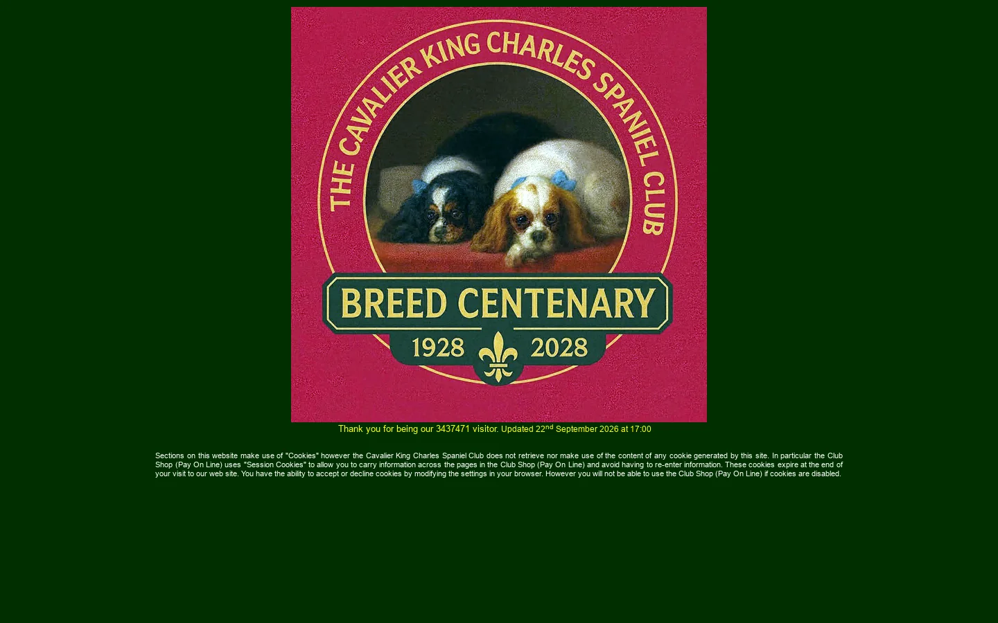 The Cavalier King Charles Spaniel Club - Front Page 首页截图