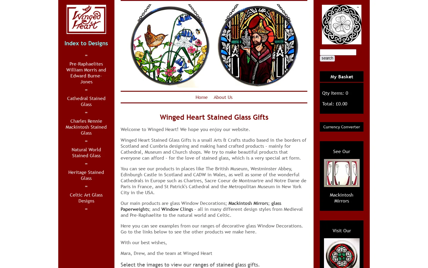 Winged Heart UK 首页截图
