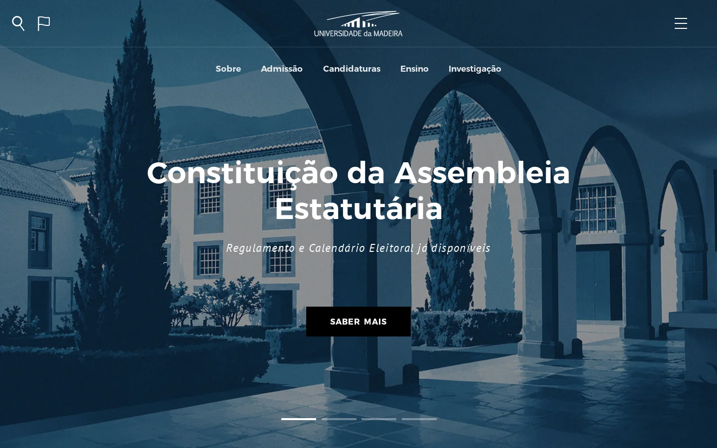 Universidade da Madeira 首页截图