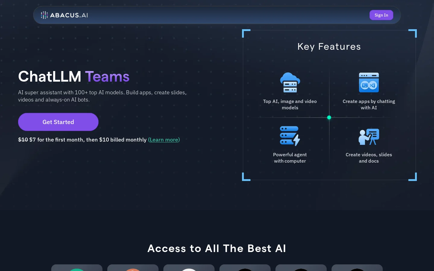 ChatLLM Teams 首页截图