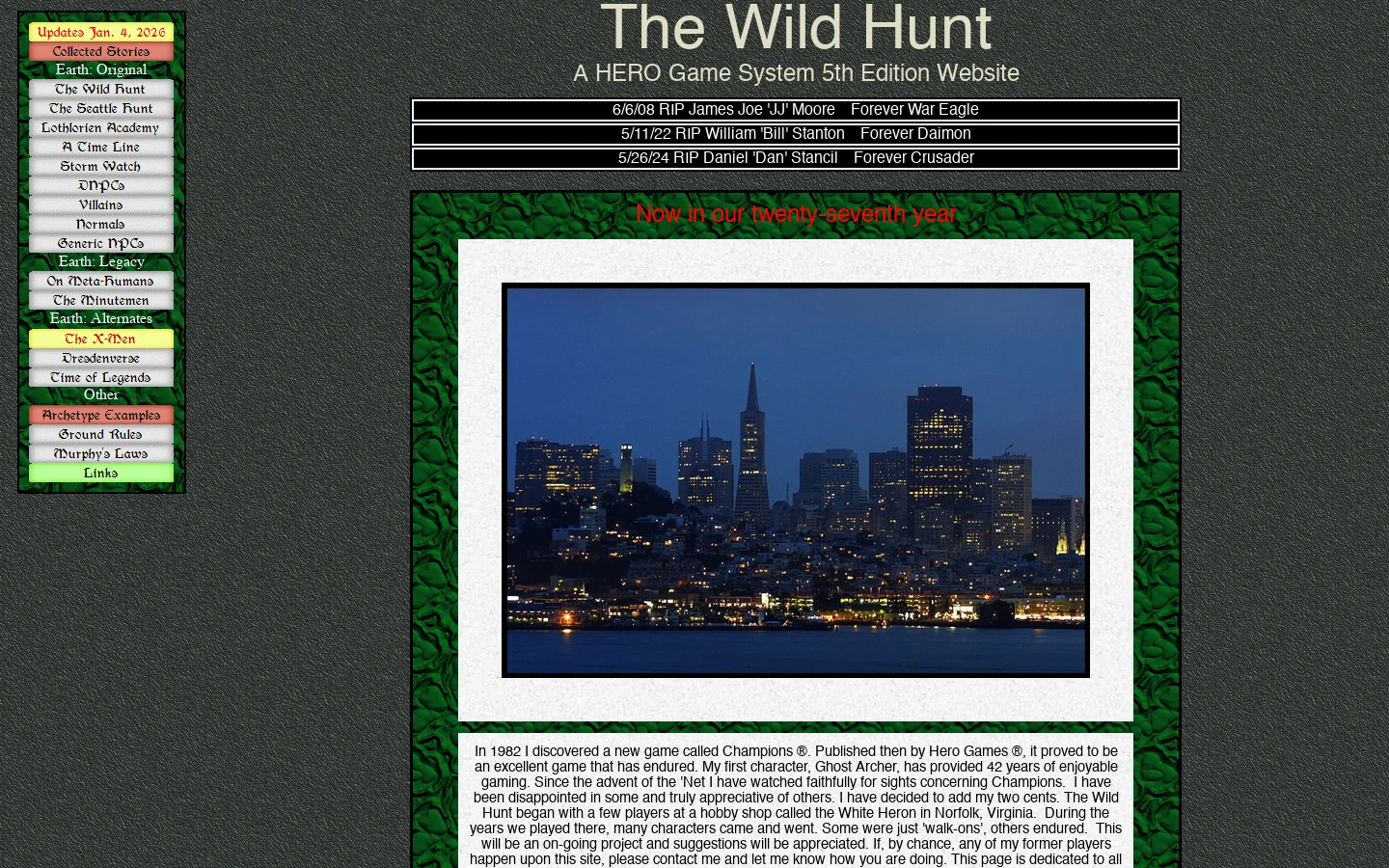 The Wild Hunt 首页截图