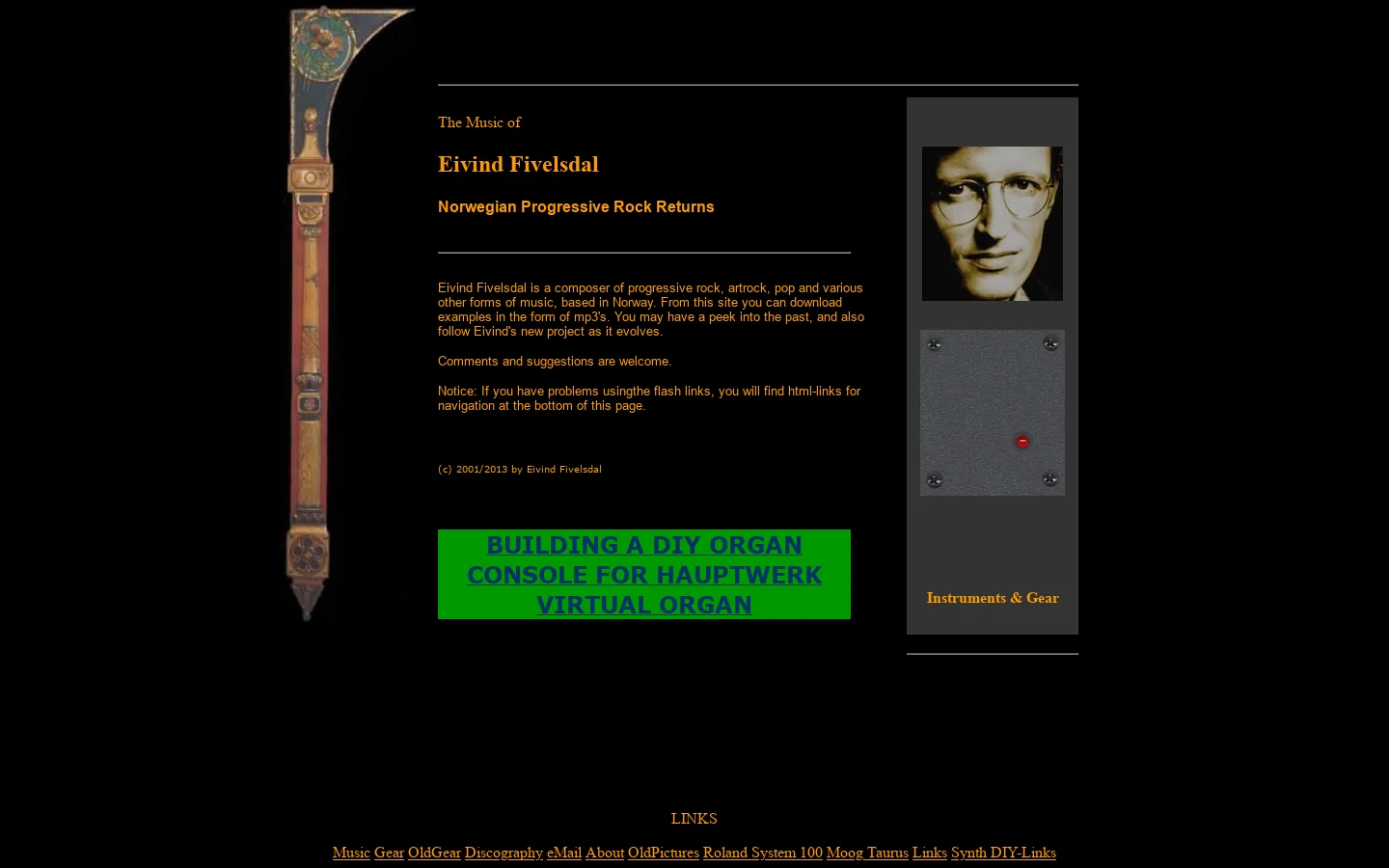 Eivind Fivelsdal 首页截图