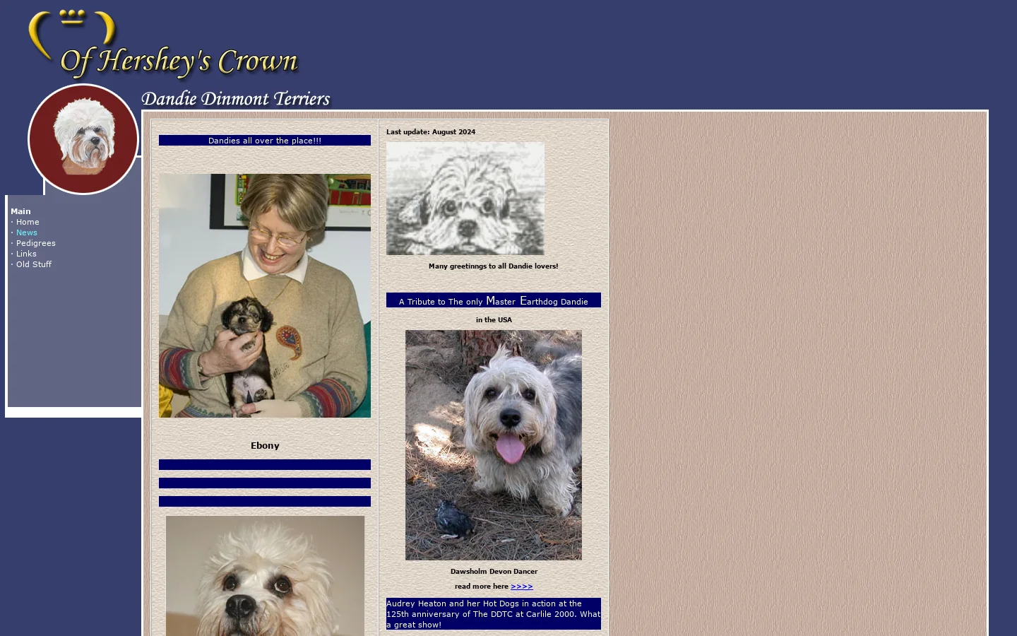 Dandie Dinmont Terriers 首页截图