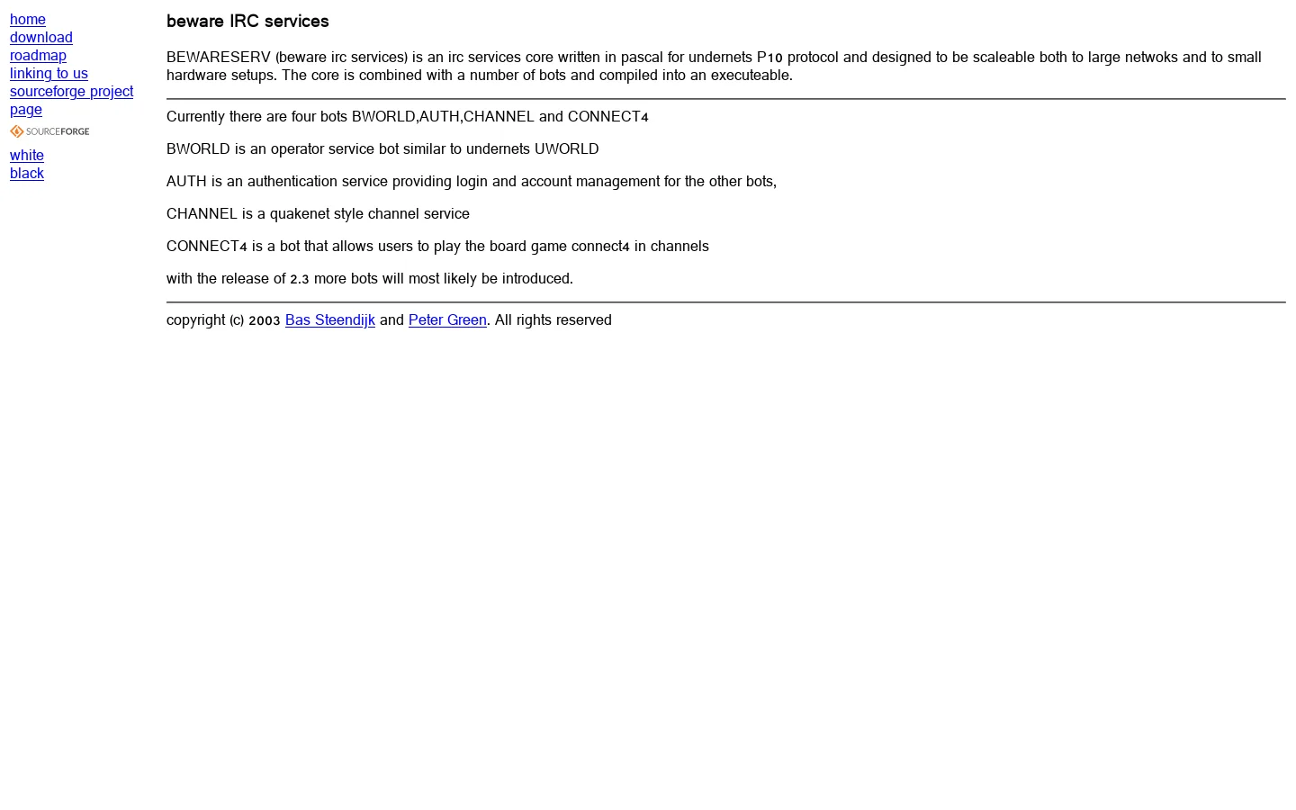 BEWARESERV 首页截图