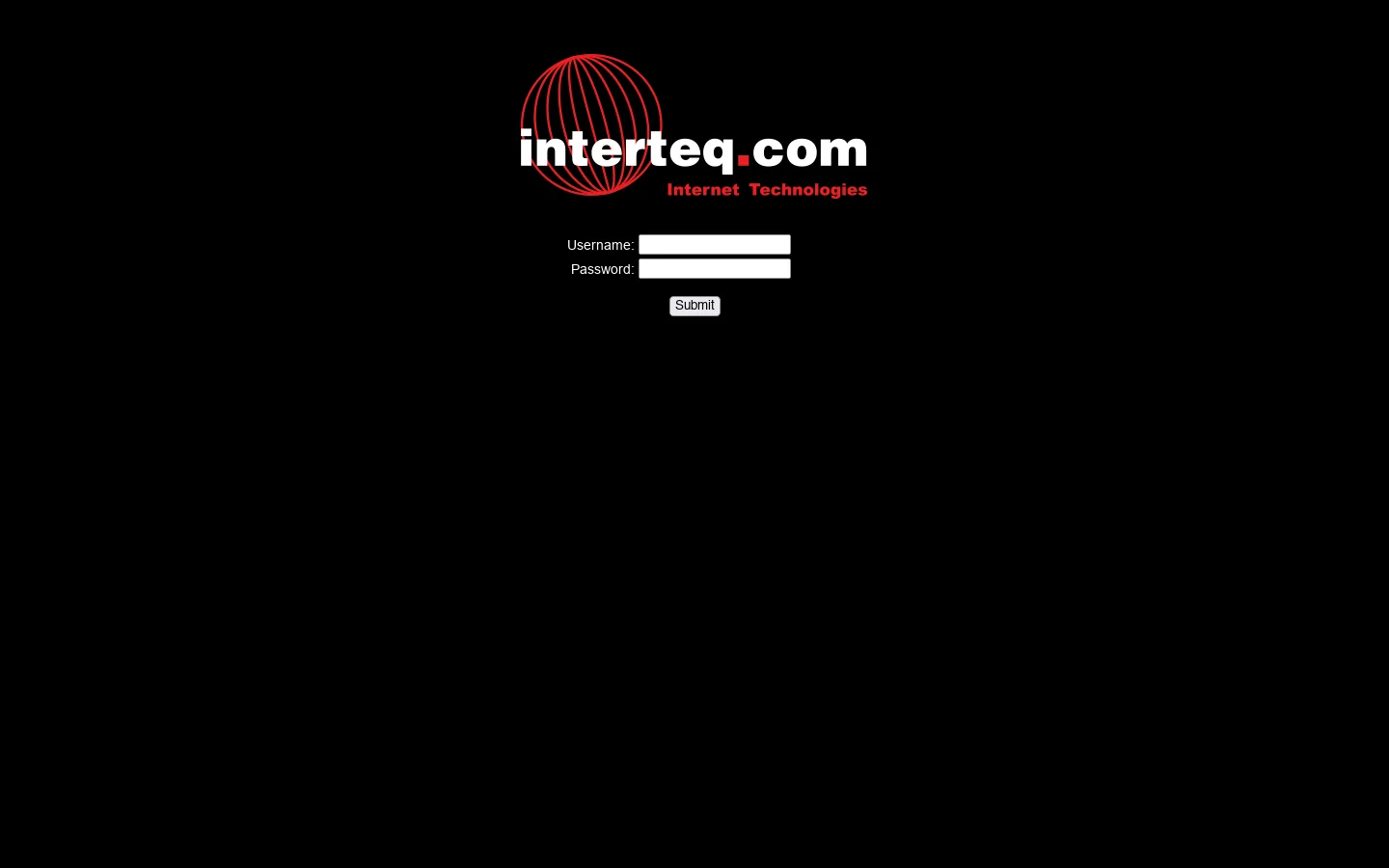 Interteq 首页截图