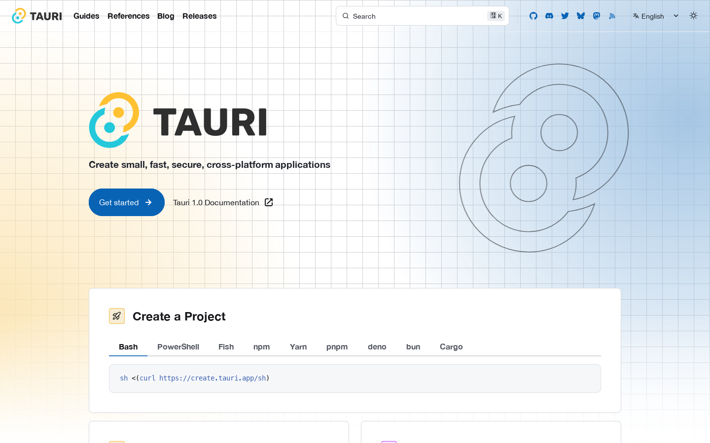 Tauri 首页截图