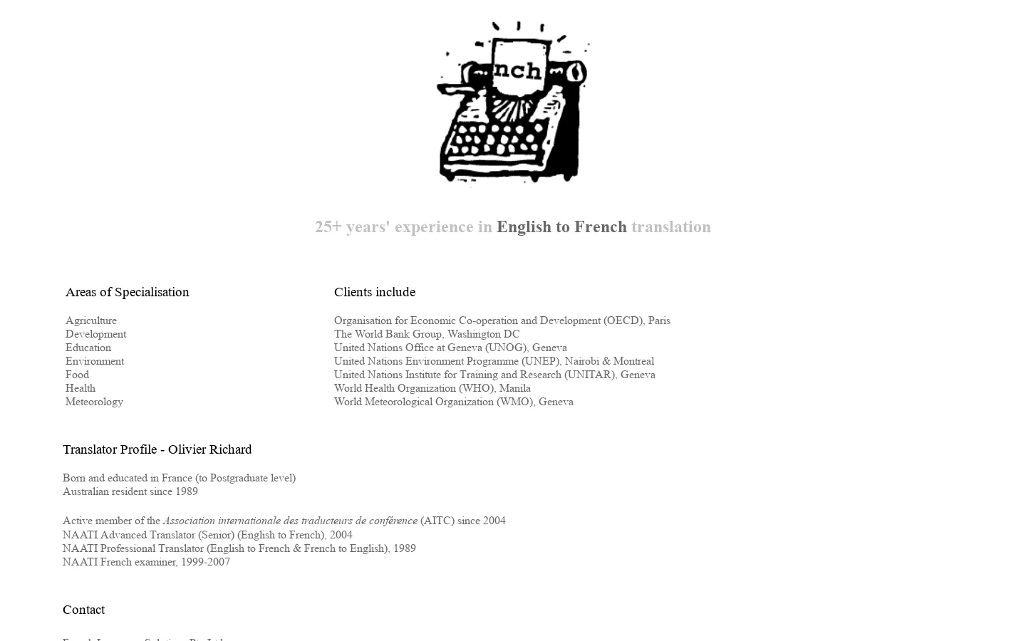 French Language Solutions 首页截图