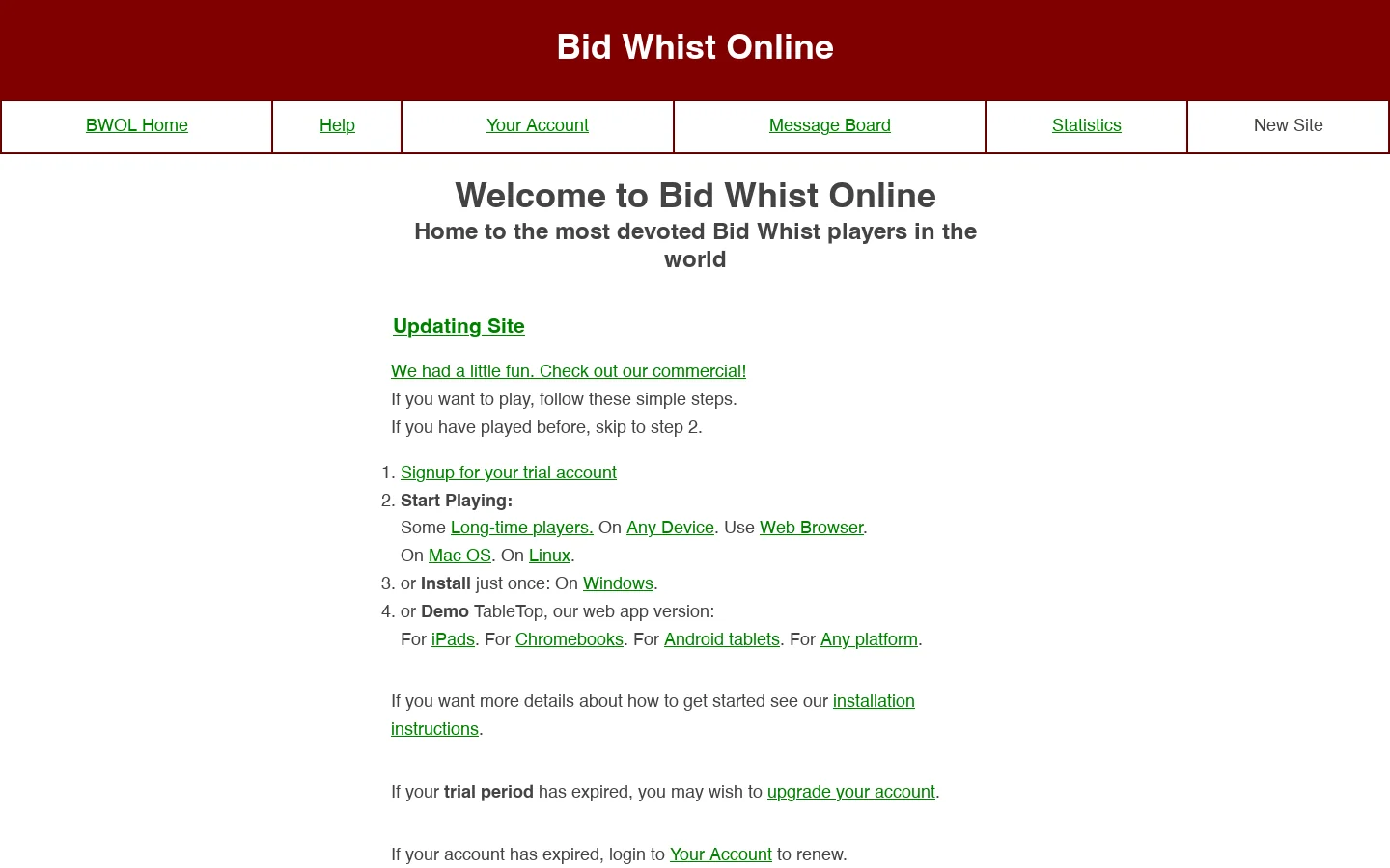 Bid Whist Online 首页截图