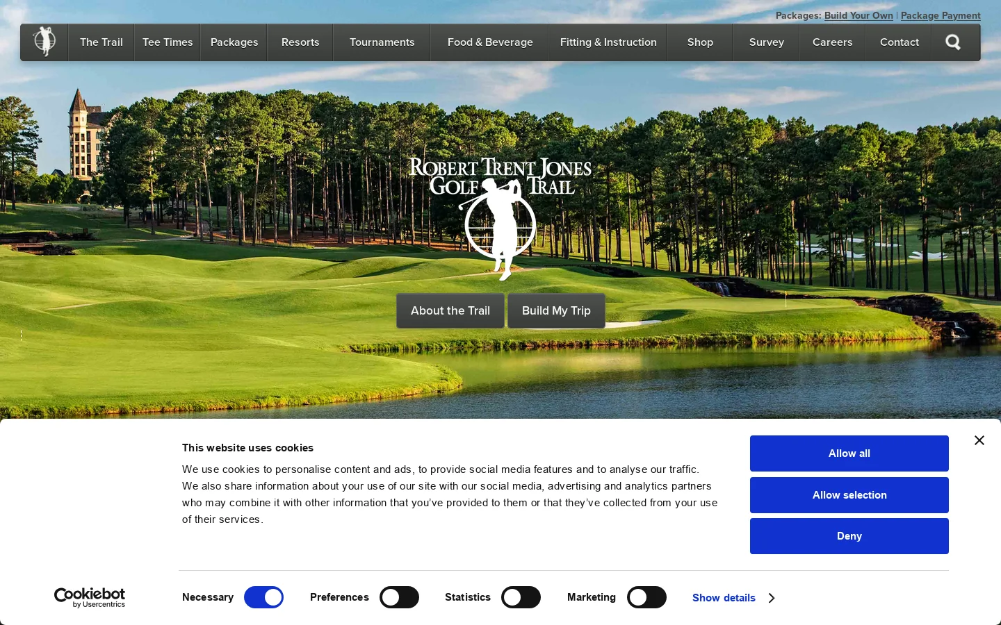 Robert Trent Jones Golf Trail 首页截图