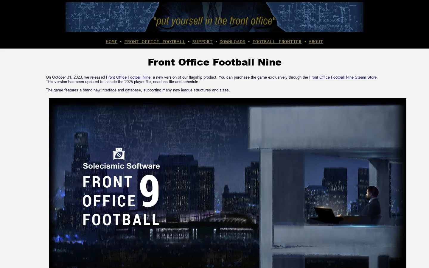 Front Office Football: A Windows PC Football Simulation 首页截图