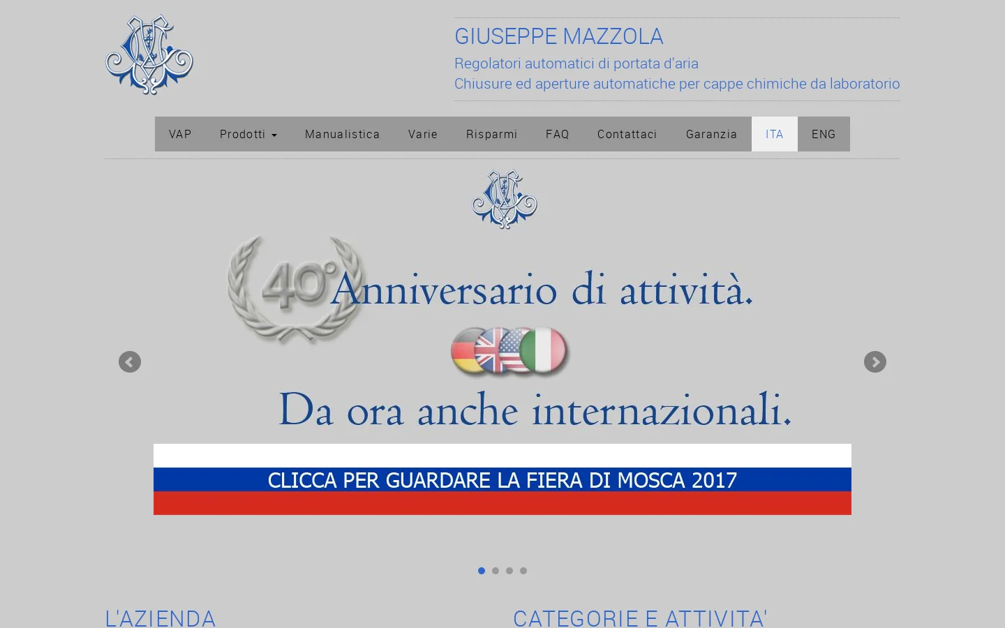 Giuseppe Mazzola 首页截图