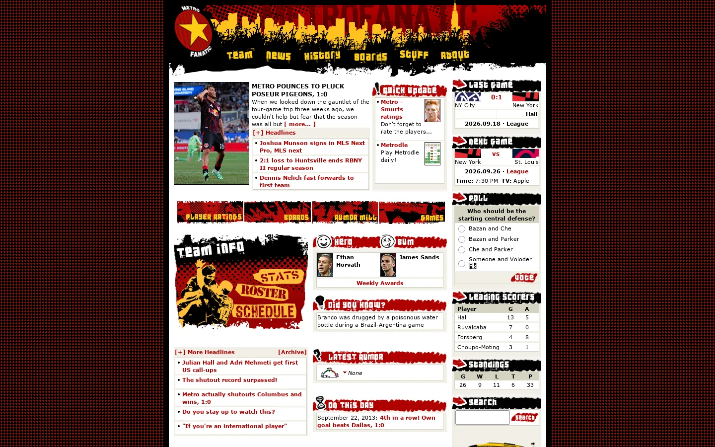 MetroFanatic.com 首页截图
