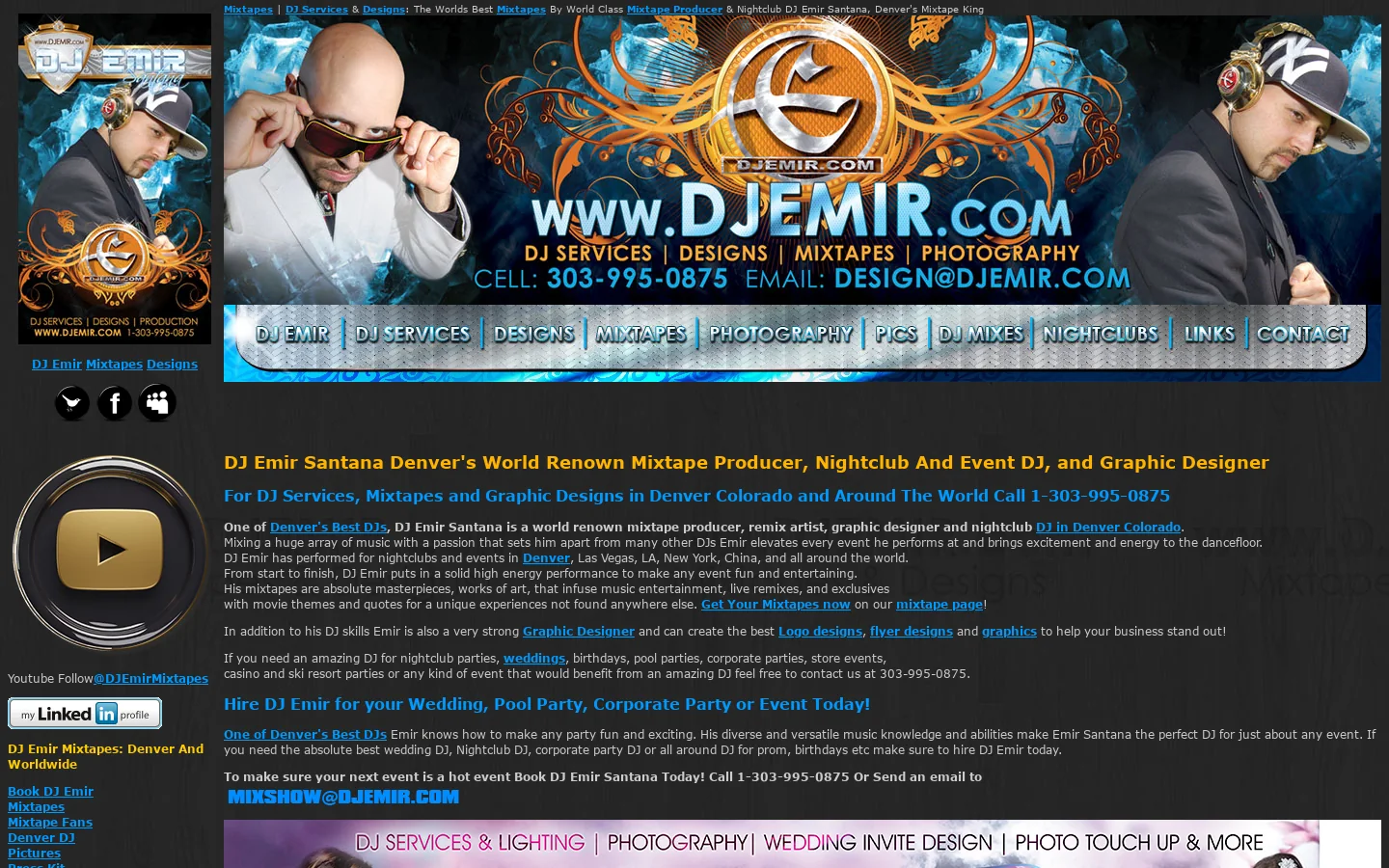 DJ Emir Santana Denver's World Class Mixtape And Event DJ And Graphic Designer 首页截图