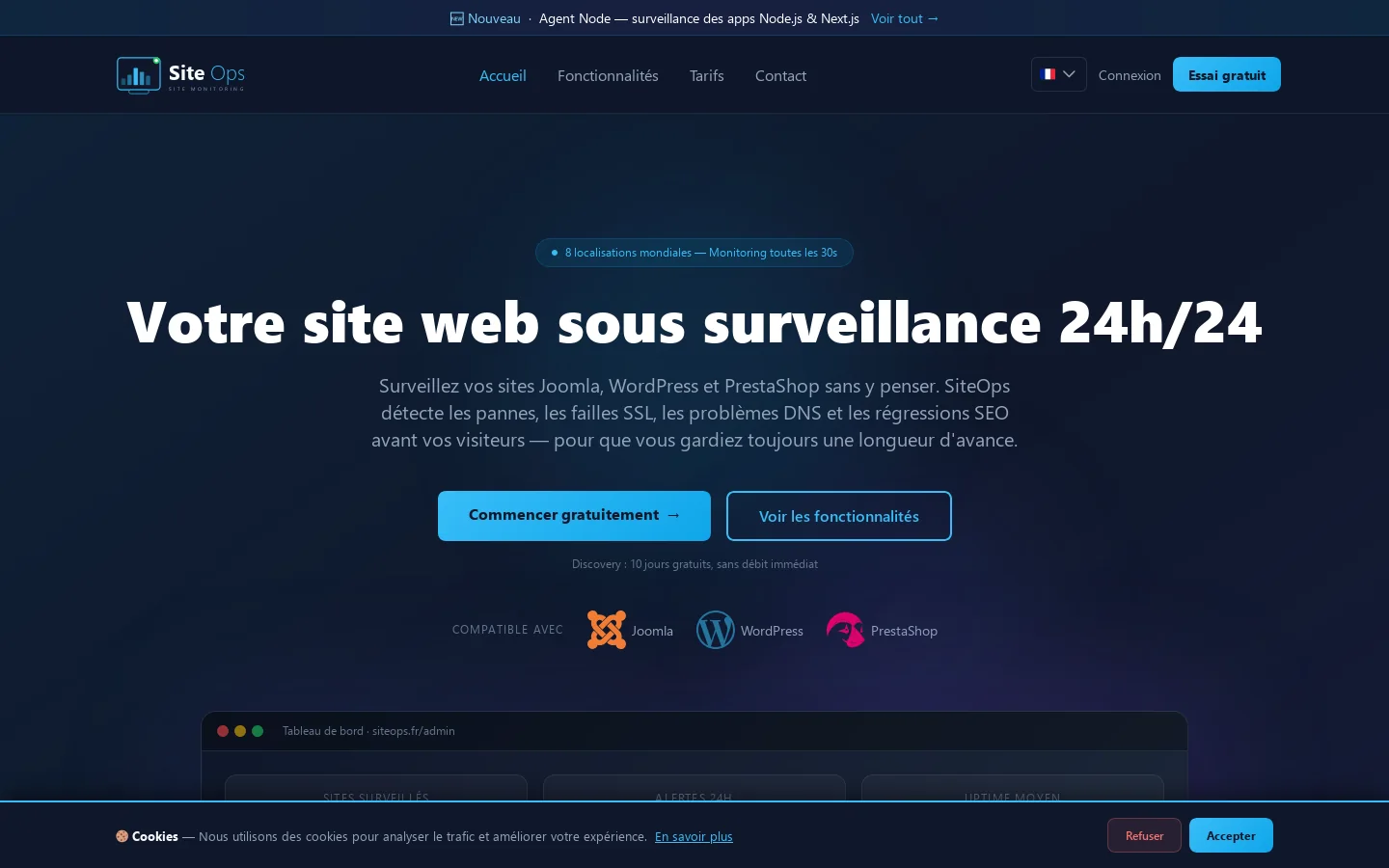 SiteOps 首页截图