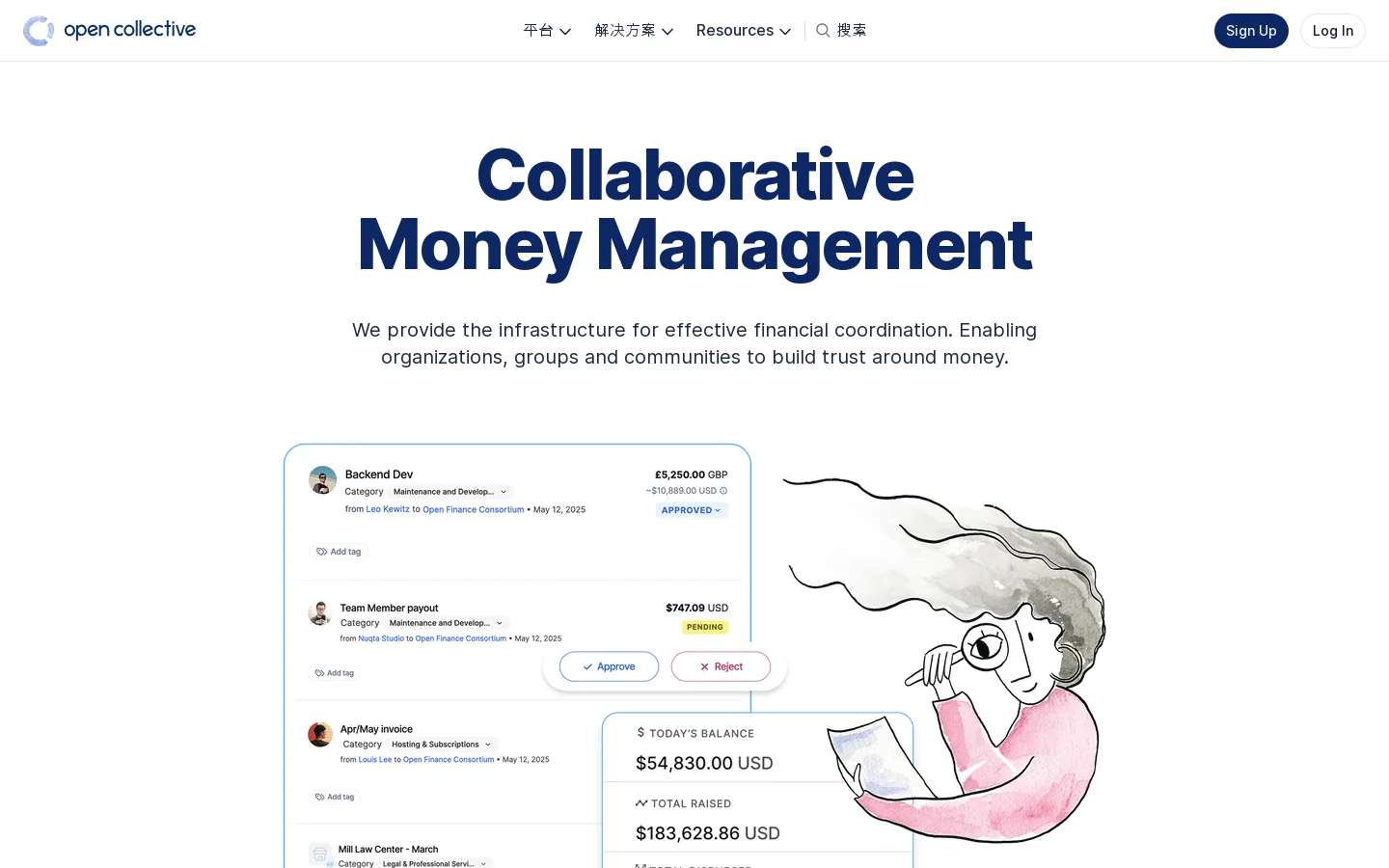 Open Collective 首页截图