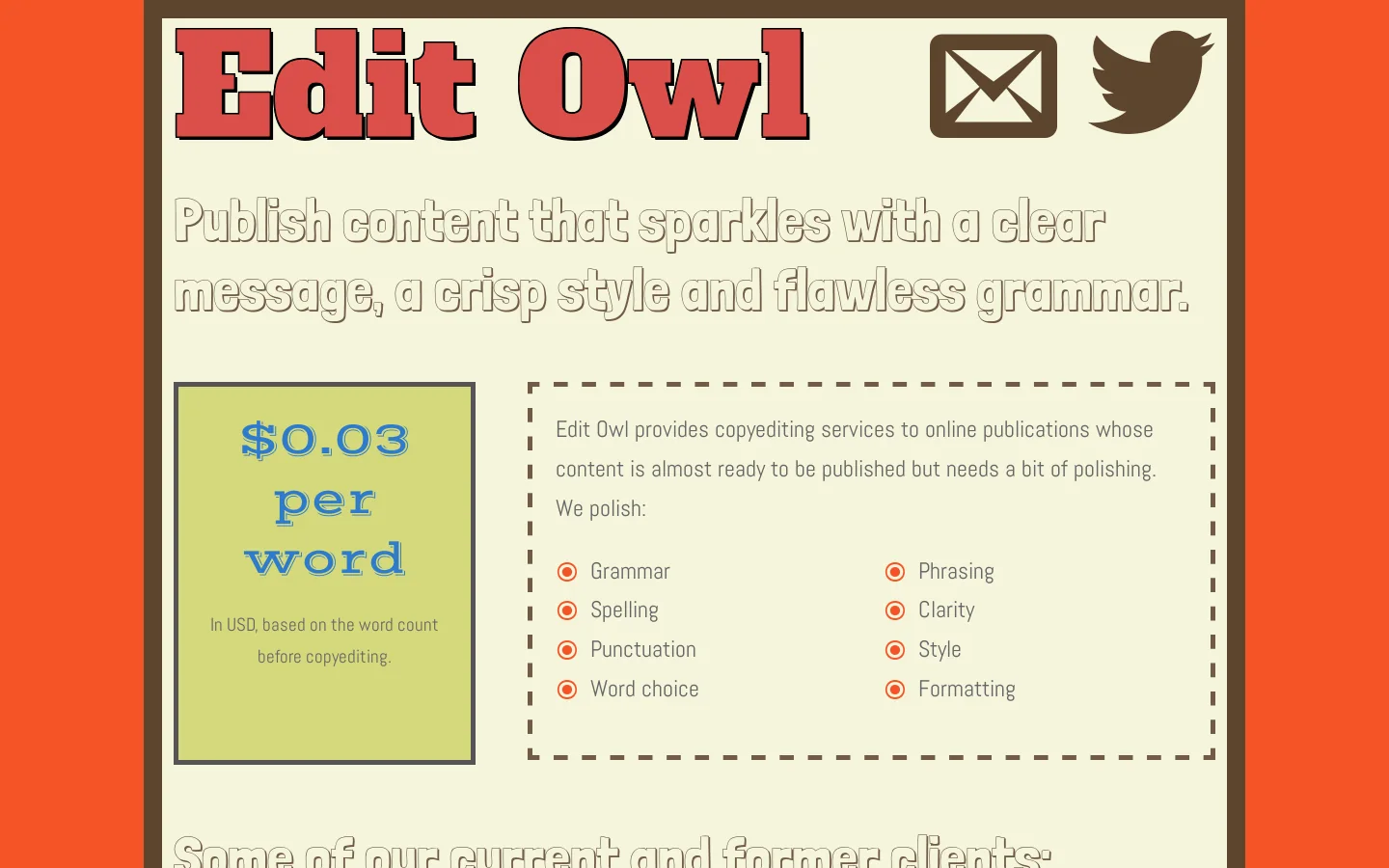 Edit Owl 首页截图