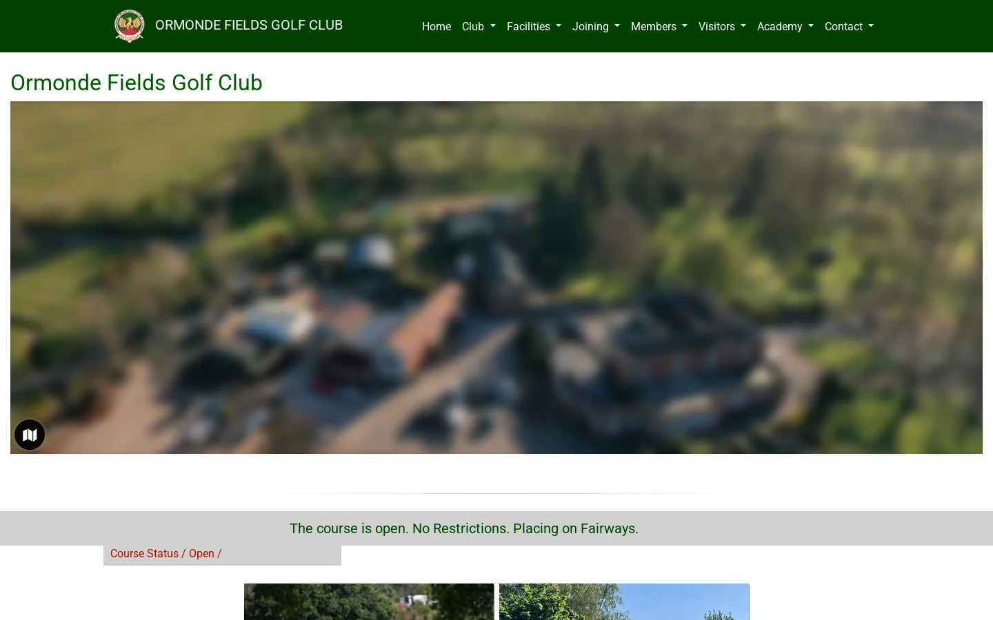 ORMONDE FIELDS GOLF CLUB 首页截图