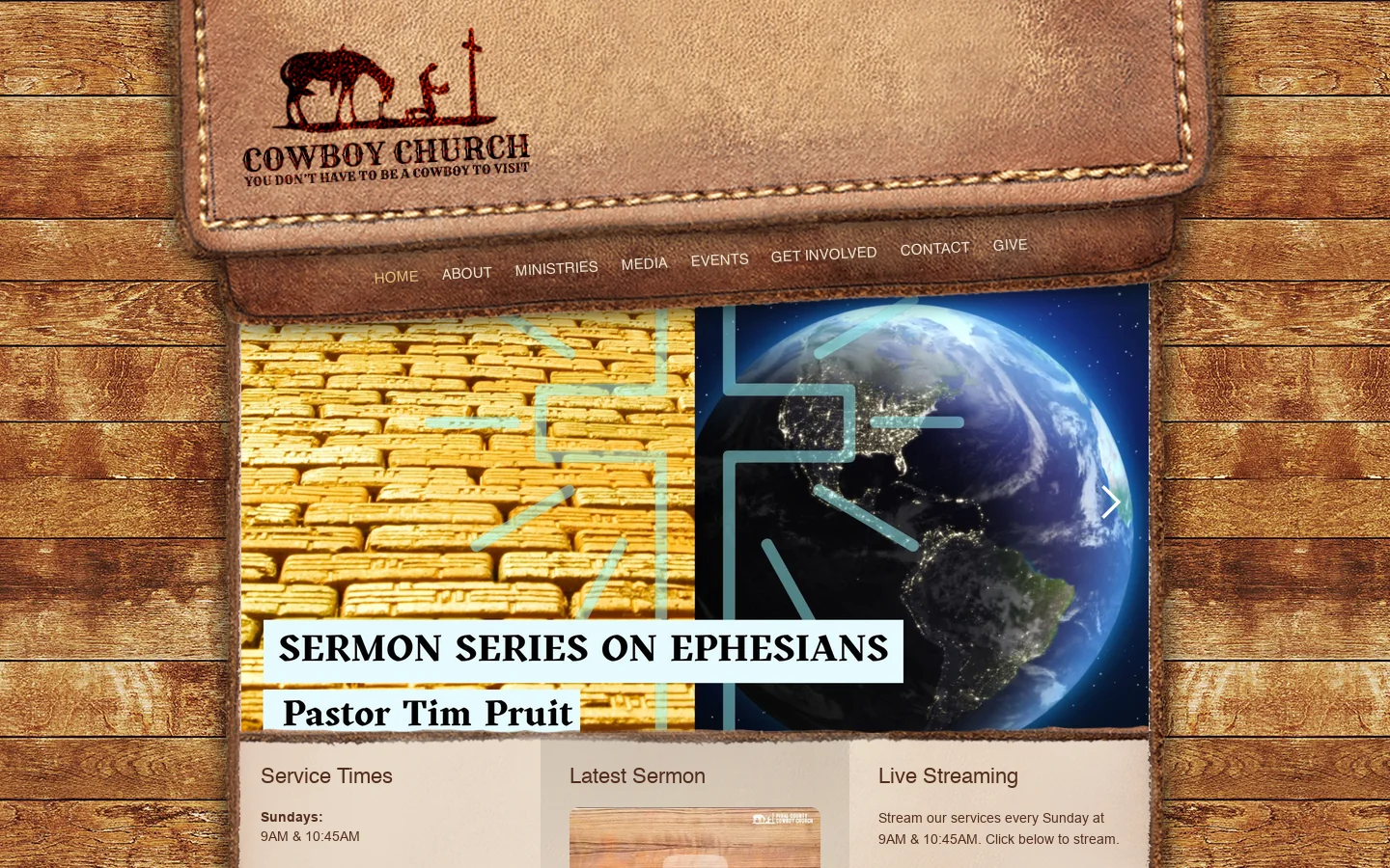 Cowboy Church 首页截图