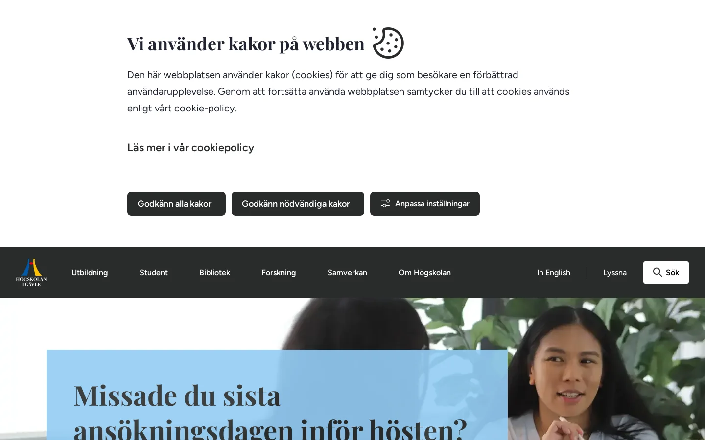 Högskolan i Gävle - Högskolan i Gävle 首页截图