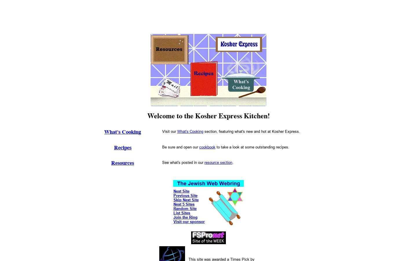 Kosher Cooking 首页截图