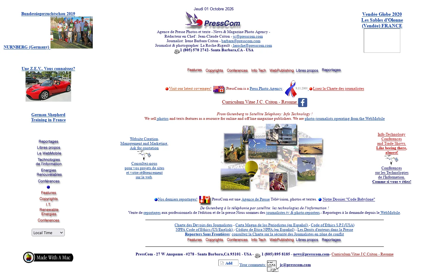 Presscom Press Photo Agency 首页截图