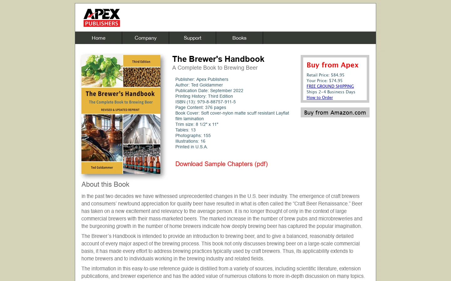 The Brewer's Handbook: A Complete Book to Brewing Beer 首页截图