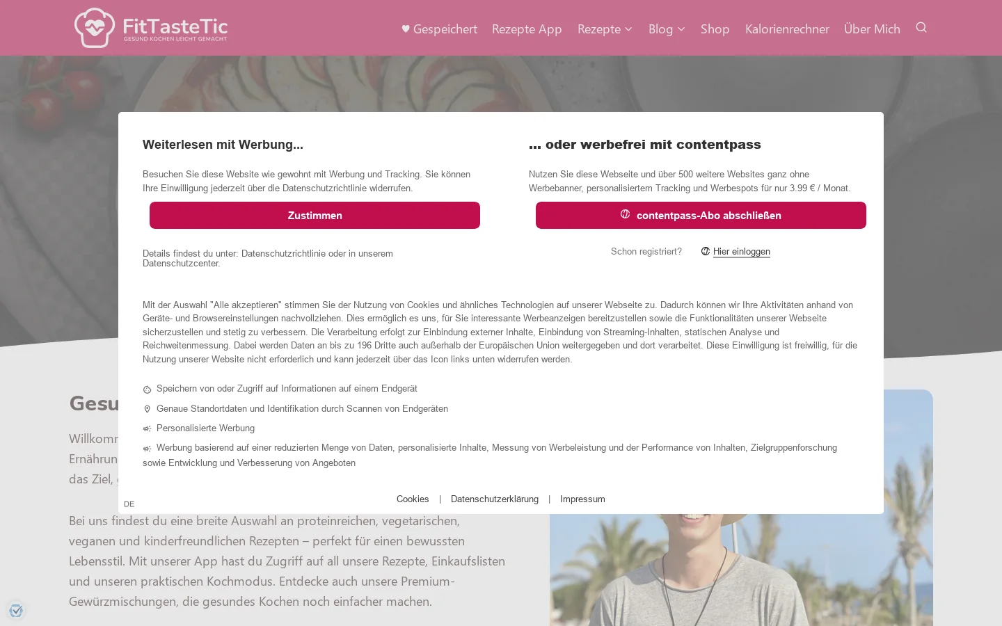 FitTasteTic 首页截图