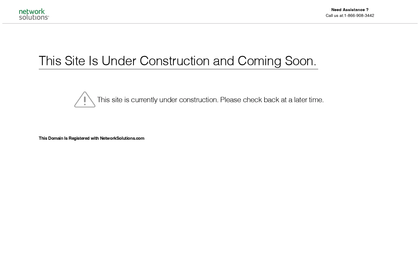Web Page Under Construction 首页截图