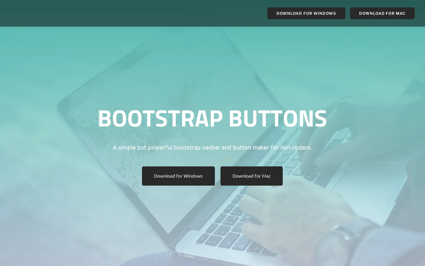 Bootstrap buttons 首页截图