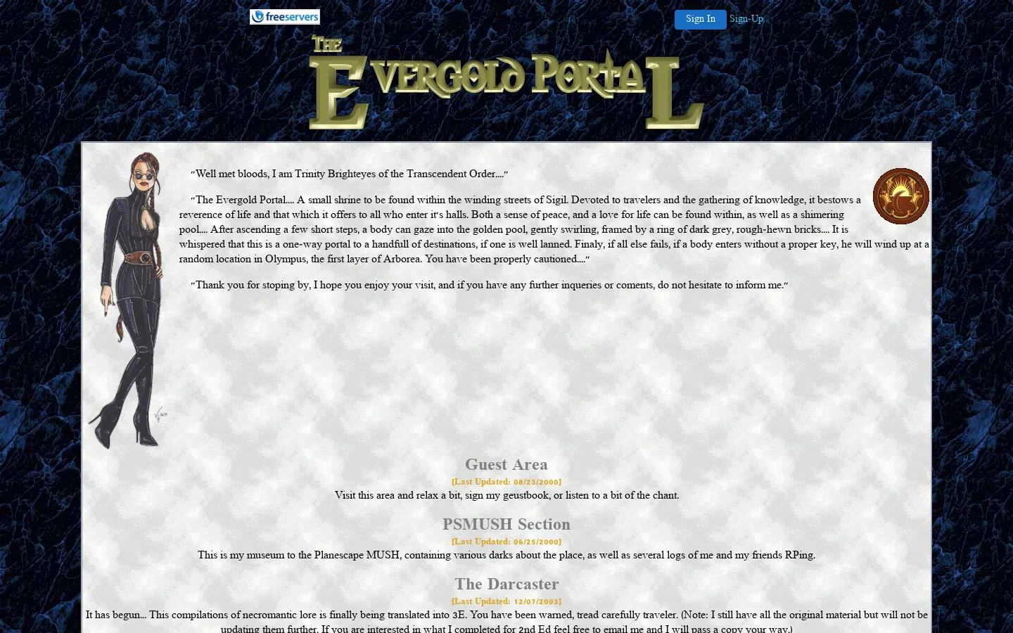 The Evergold Portal 首页截图