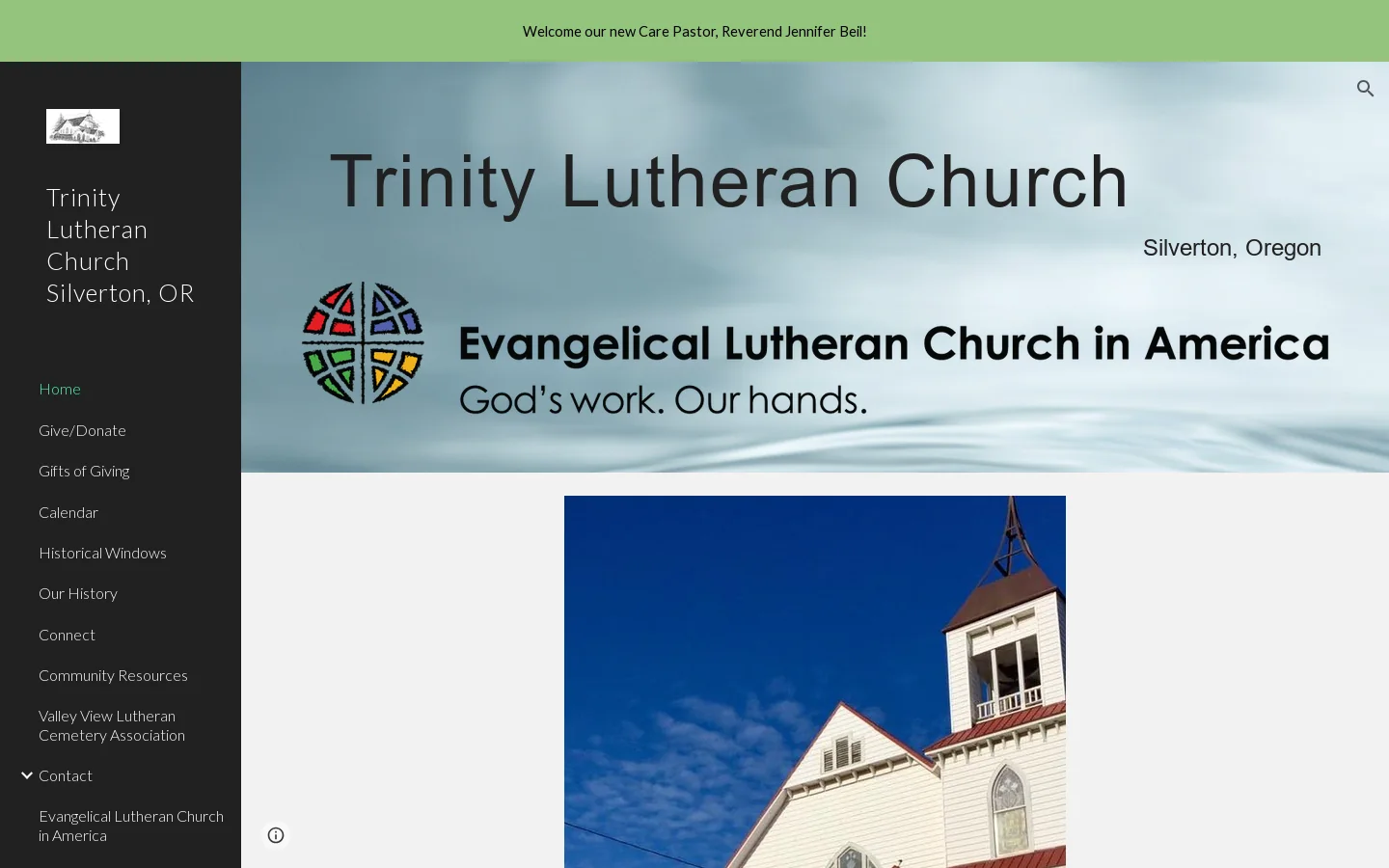 Trinity Lutheran Church Silverton, OR 首页截图