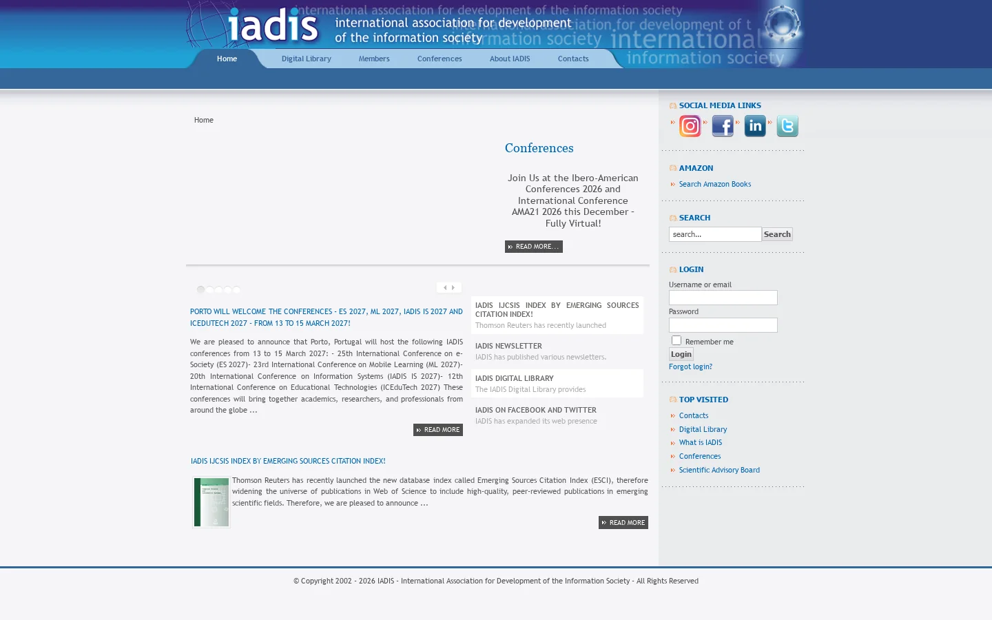Welcome to the Frontpage 首页截图