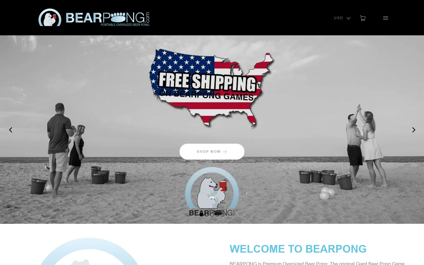 BEARPONG 首页截图