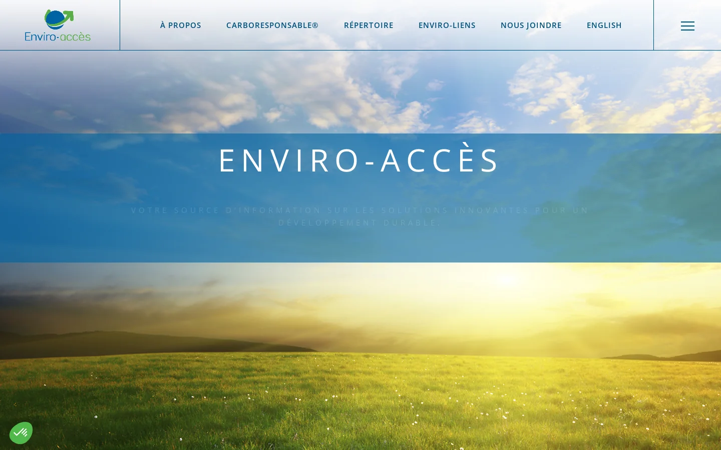 Enviro-accès 首页截图