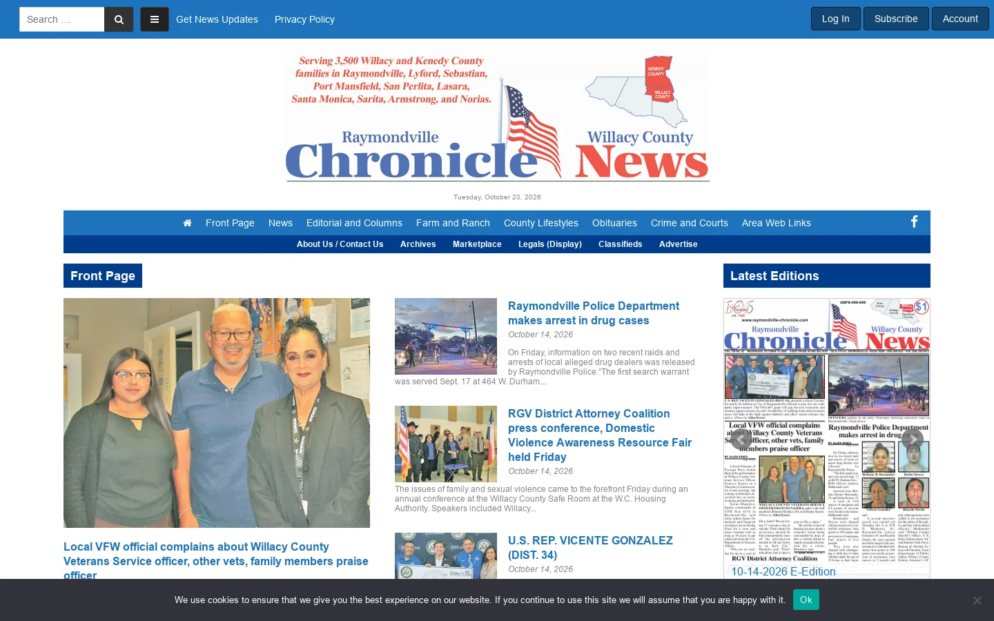 Raymondville Chronicle 首页截图