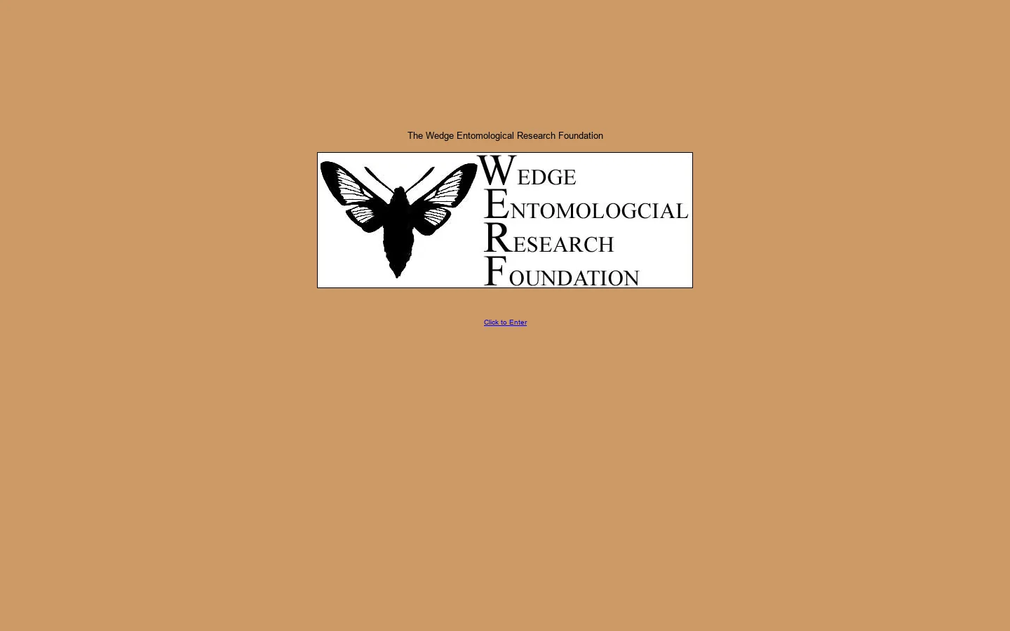 The Wedge Entomological Research Foundation 首页截图