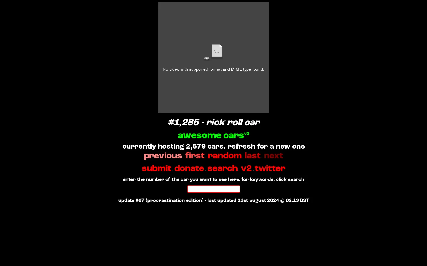 awesome cars v3 首页截图
