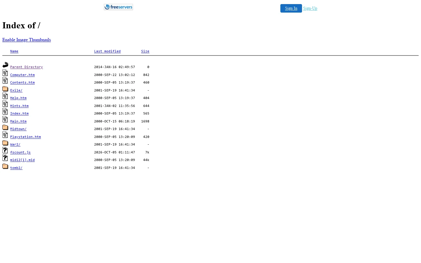 Index of / 首页截图